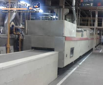 Forno cont�nuo industrial para biscoitos a g�s
