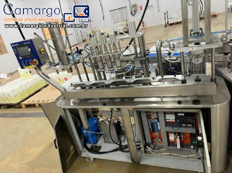 Envasadora autom�tica em inox de potes frascos a�a� sorvetes Bramak