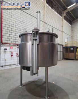 Reator tanque misturador agitador encamisado em inox 1.800 litros KROMA