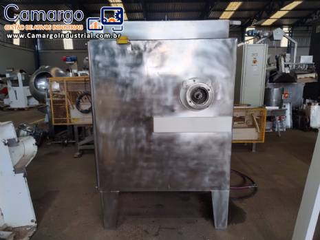Moedor de carnes industrial em a�o inox Ibrasmak com motor de 15 CV