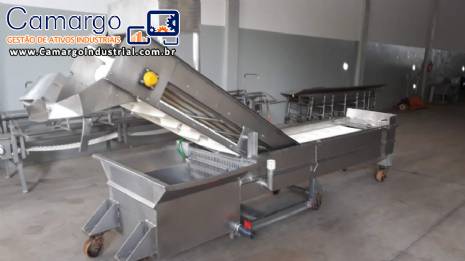 Glaciador glaciadora em inox de pescados peixes frutos do mar Brusinox 1500 kg / h